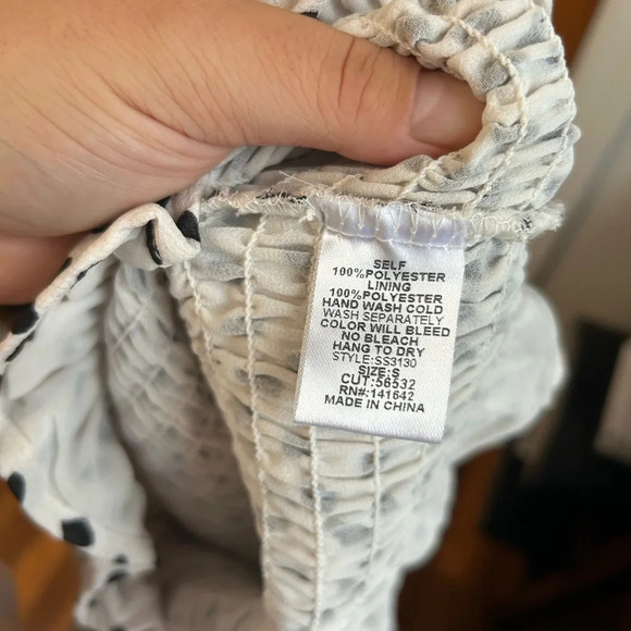 NWT SHE + SKY SMOCKED BLOUSE - Picture 3 of 3